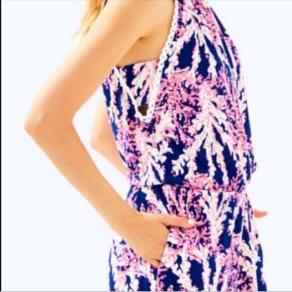 Women's Lilly Pulitzer Beyond The Reef Romper Size Small - Picture 7 of 8